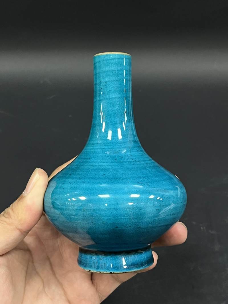 清  青花、孔雀蓝釉、青釉瓷器六件 - 图22