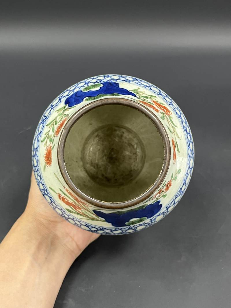 清晚期  青花五彩人物故事图莲子罐两只 - 图19