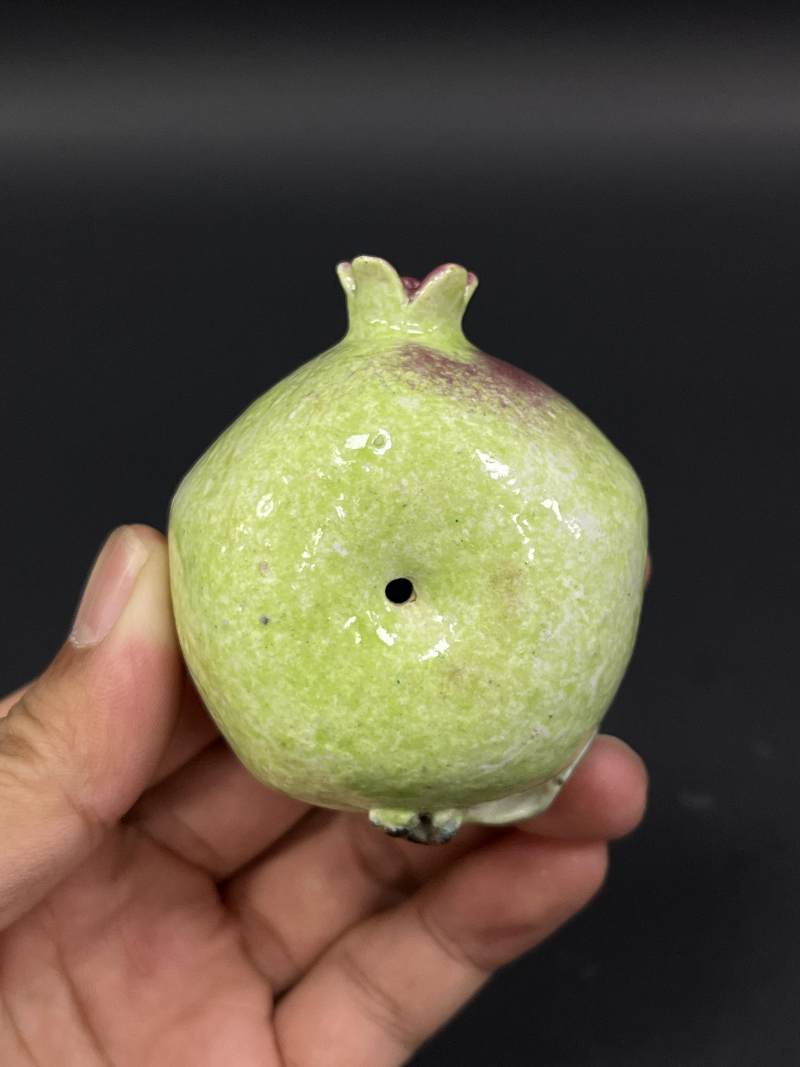 清晚期  粉彩供果一对 - 图12