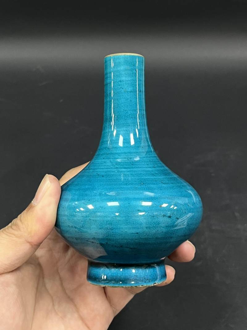 清  青花、孔雀蓝釉、青釉瓷器六件 - 图23