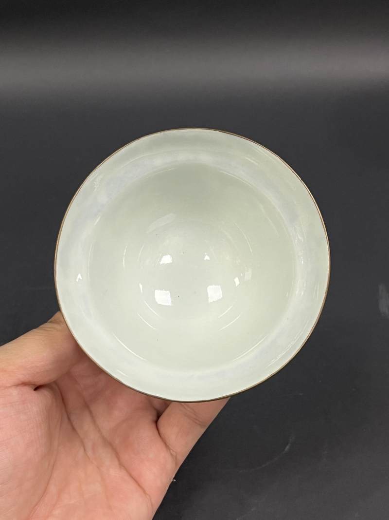 清晚期  青花、青花釉里红、仿钧釉茶碗七件 - 图41