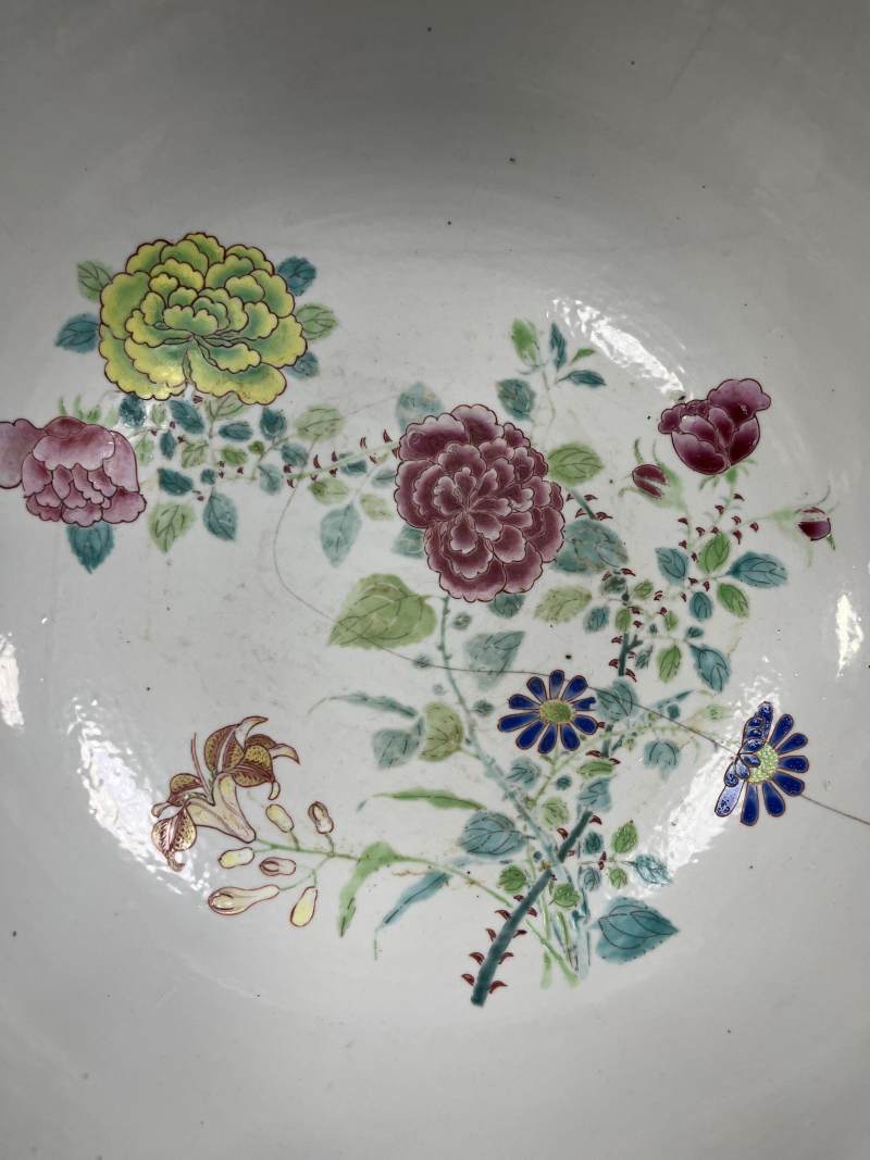 清雍正  粉彩花鸟纹大碗 - 图3