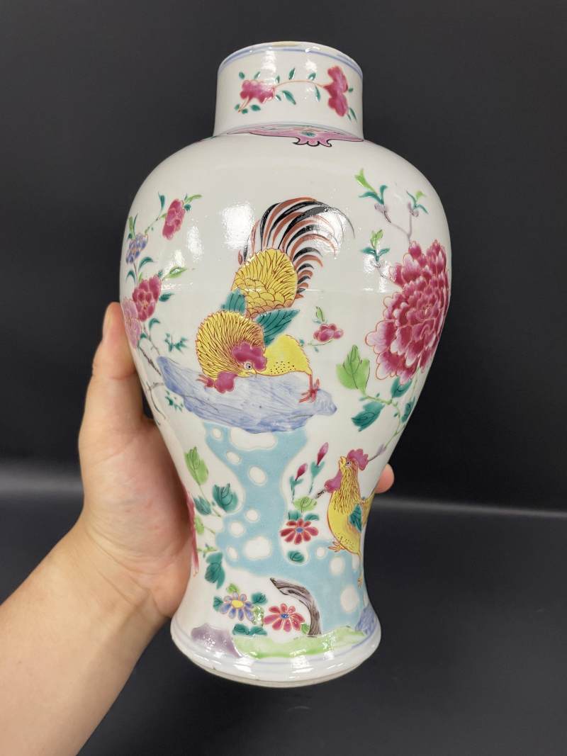 清雍正  粉彩大吉富贵图梅瓶 - 图3