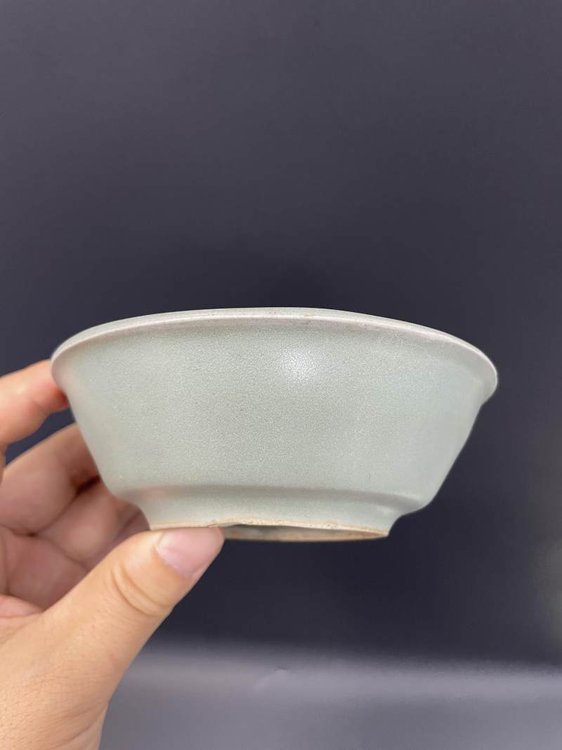元  龙泉窑青釉折腰洗 - 图6