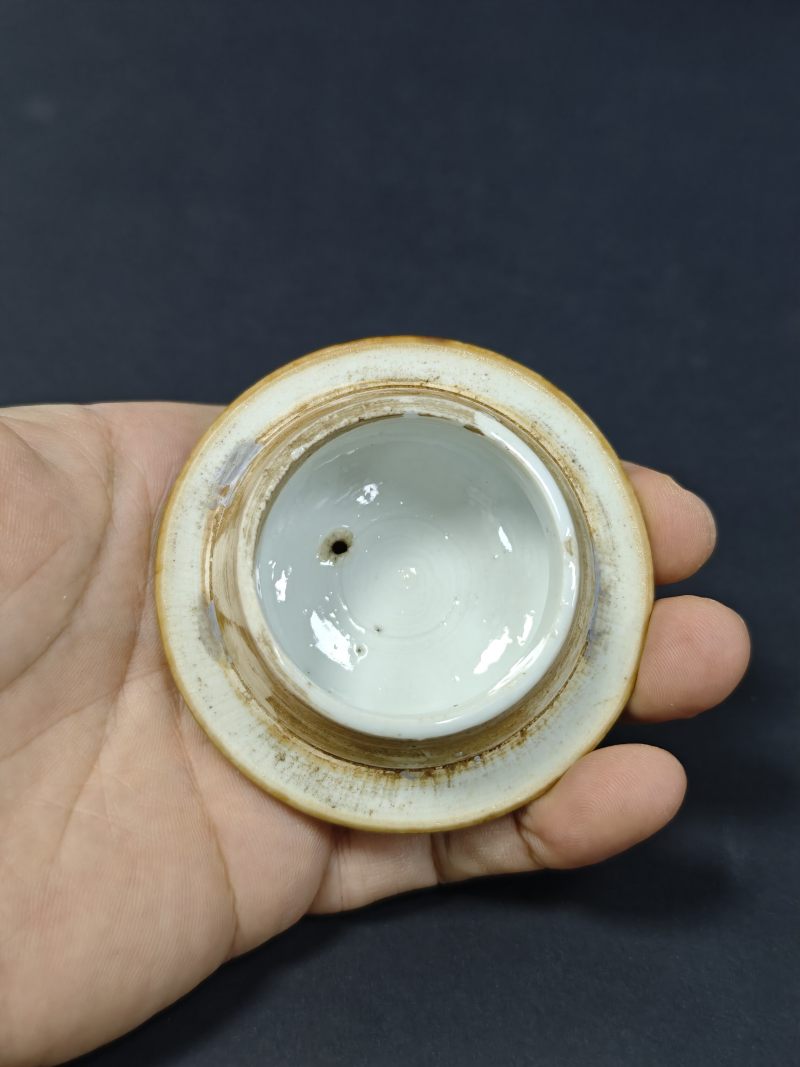 清雍正  粉彩锦地开光芙蓉花卉纹壶 - 图12