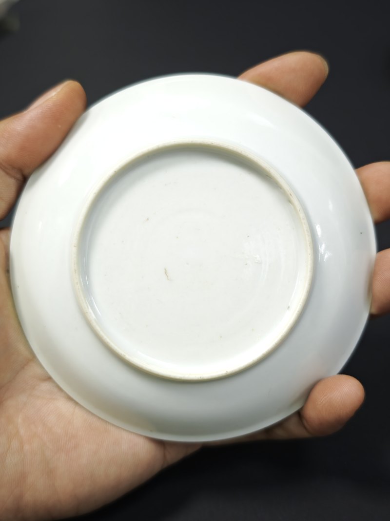 清雍正  粉彩花蝶纹杯盏一对 - 图17