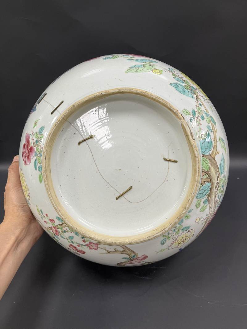 清雍正  粉彩花鸟纹大碗 - 图7