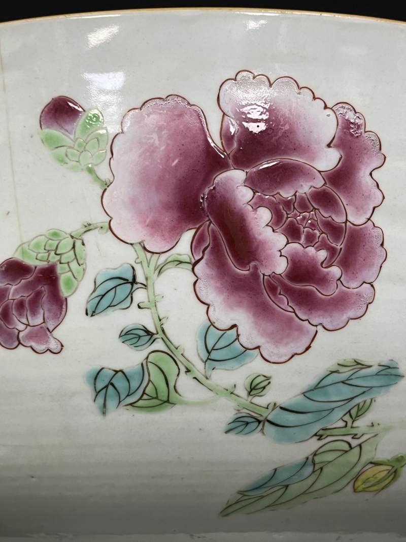 清雍正  粉彩花鸟纹大碗 - 图9