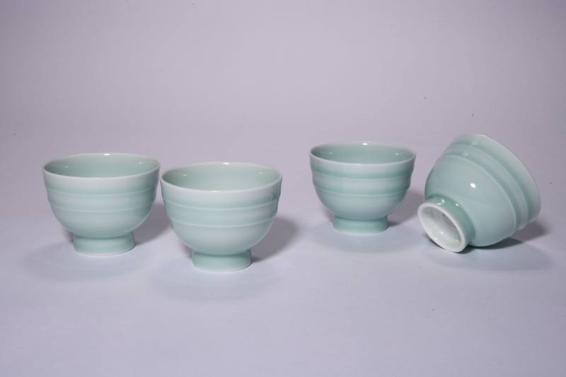 当代  高振宇制影青瓷杯组4件 - 图2