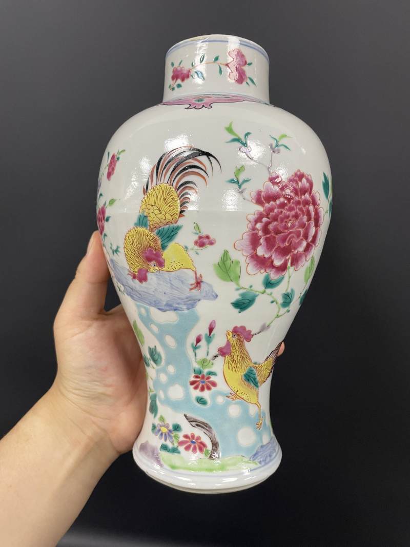 清雍正  粉彩大吉富贵图梅瓶 - 图9