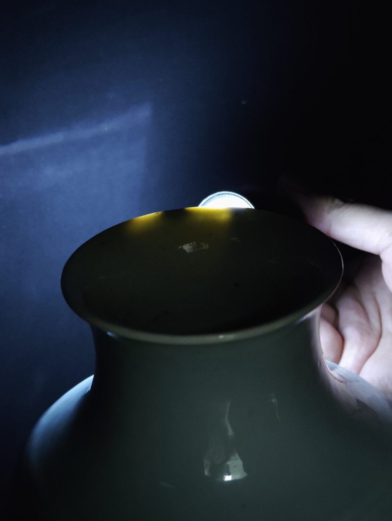 清晚期  天蓝釉铺首尊 - 图15