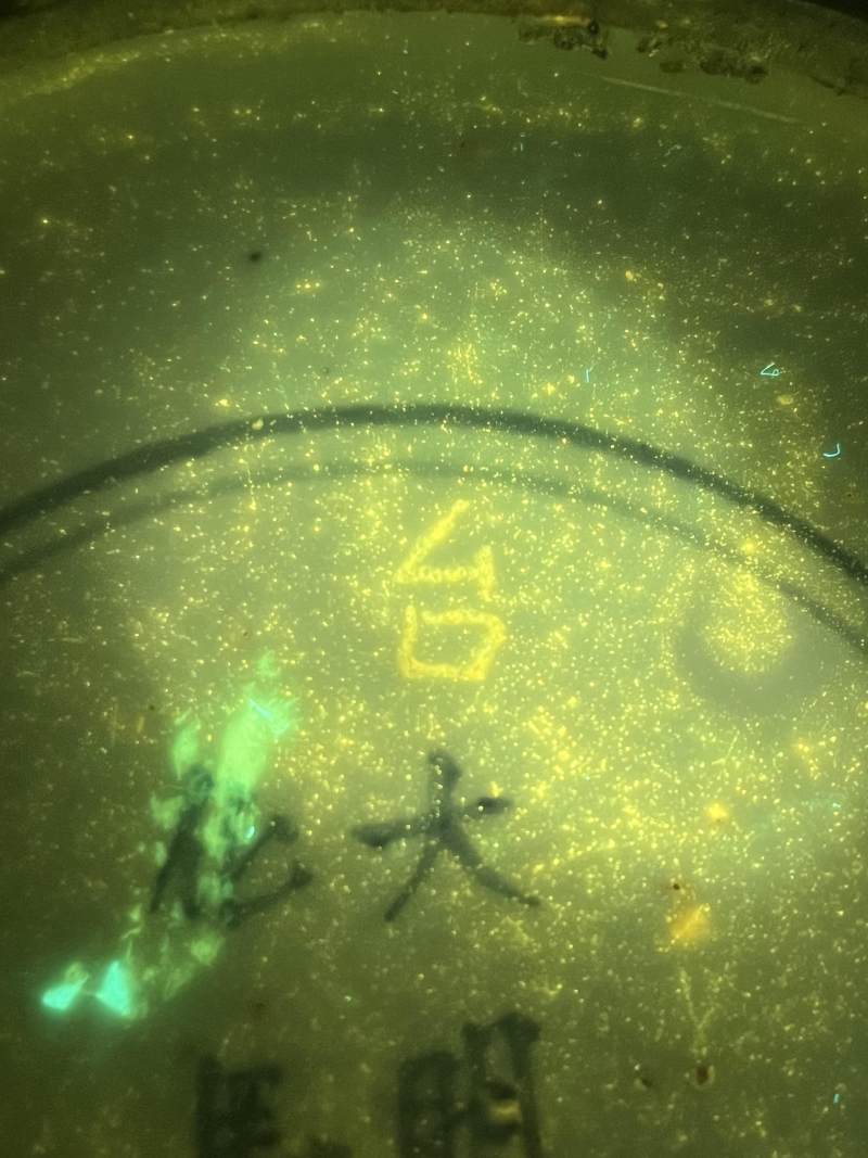 明晚期  青釉暗刻缠枝莲纹大盘 - 图14