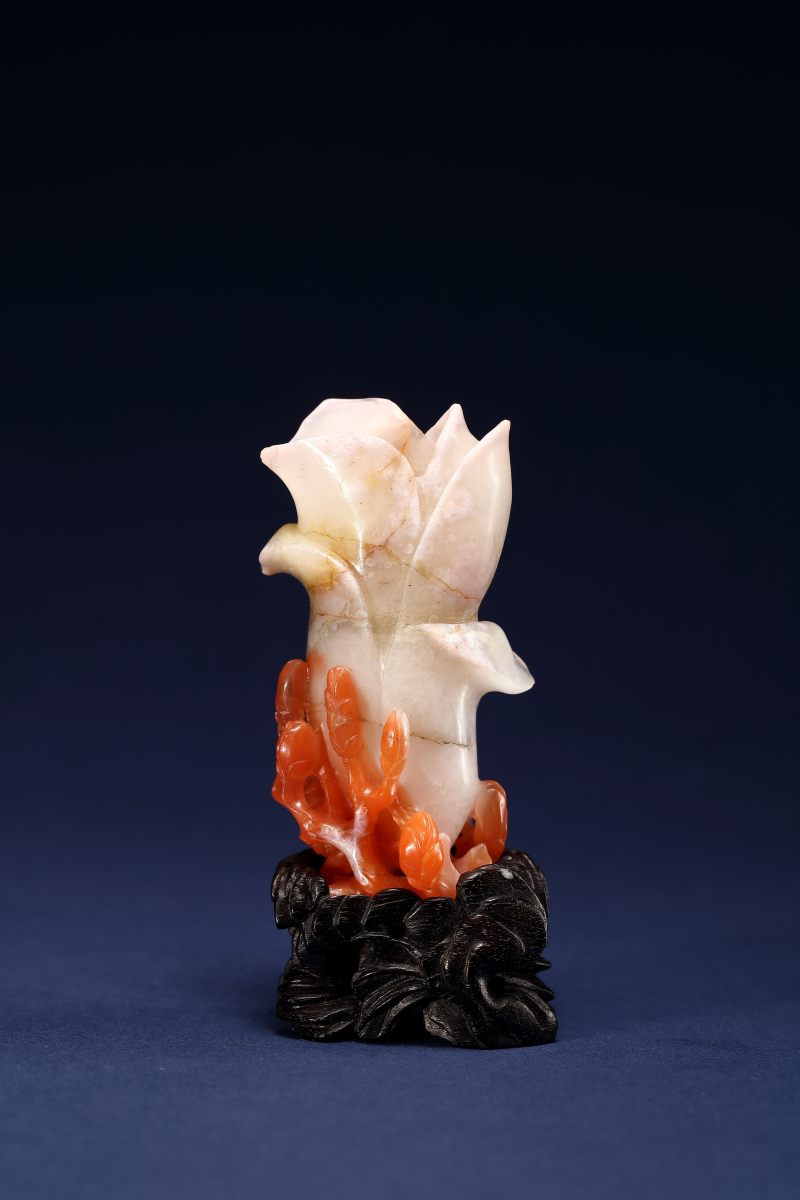 清  南红玛瑙花插 - 图3