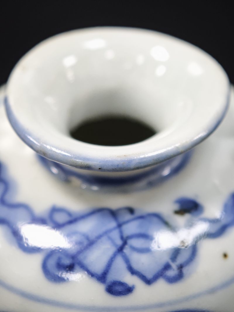 明晚期  青花花卉纹鸡首壶 - 图13
