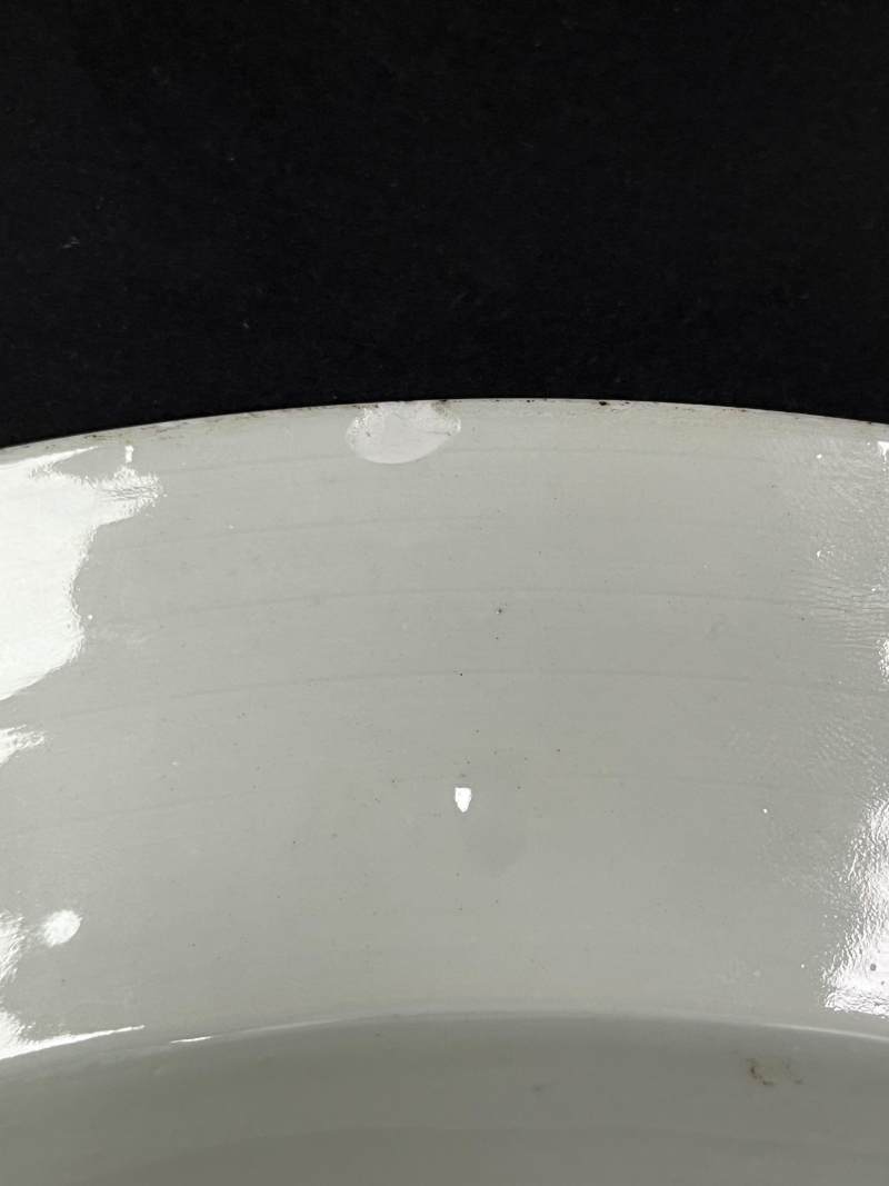 清雍正  粉彩花鸟纹折沿大盘 - 图10