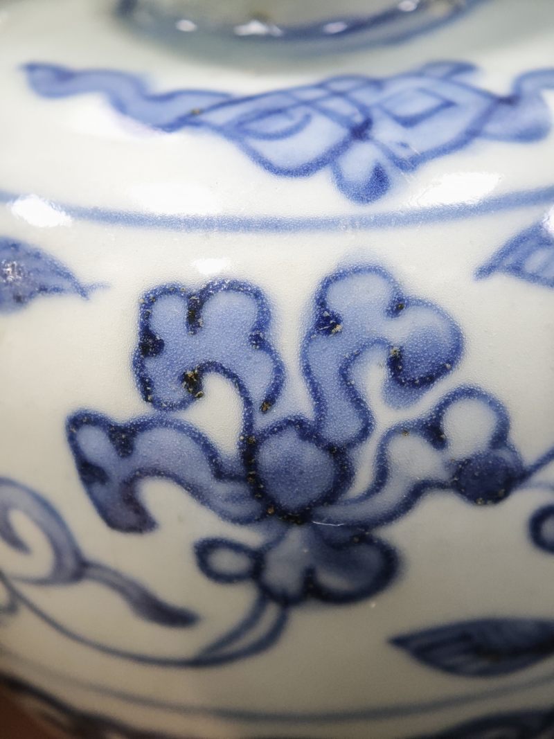 明晚期  青花花卉纹鸡首壶 - 图15