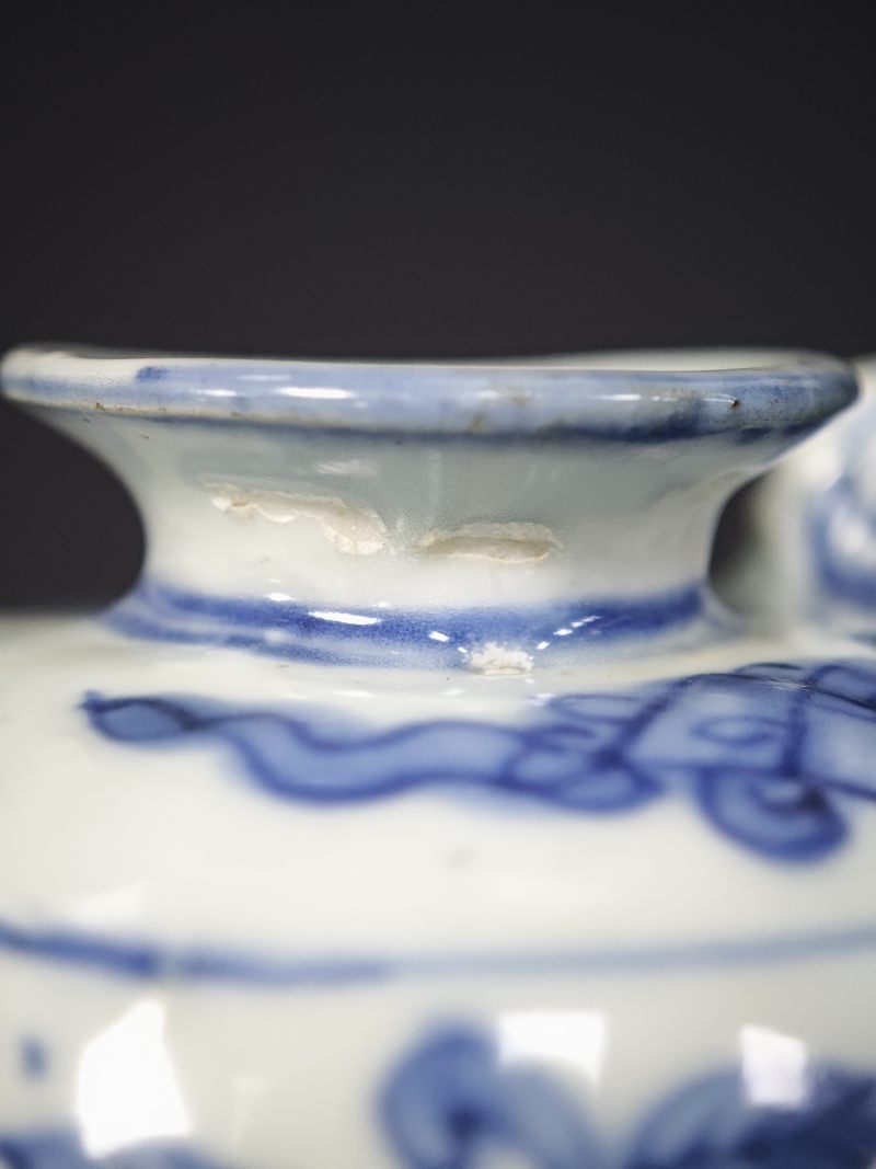 明晚期  青花花卉纹鸡首壶 - 图17