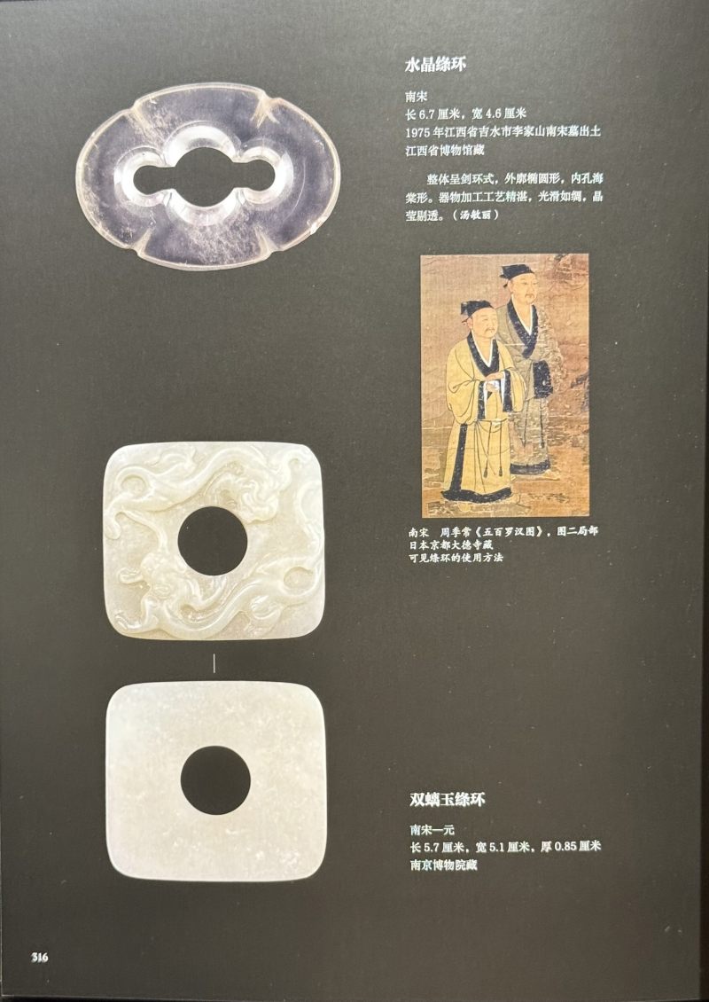 清中期  白玉浮雕龙凤纹椭圆璧 - 图11