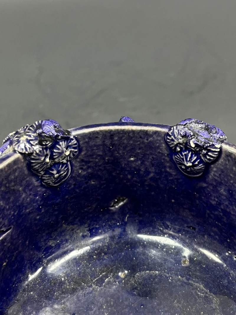 清康熙  茄皮紫釉松虬炉 - 图9