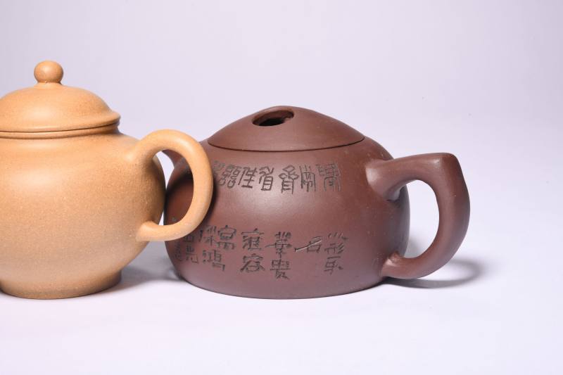 当代  名家制掇球壶与匏瓜壶共2件 - 图6