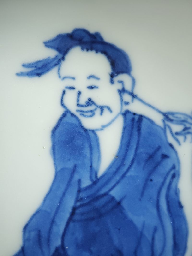 明末清初  青花人物纹盘一对 - 图7