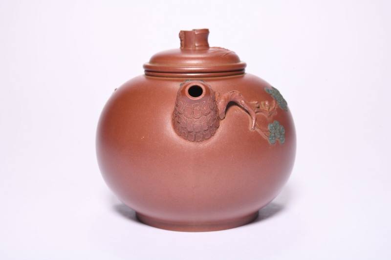 当代  江建祥款巧色松竹梅壶 - 图3