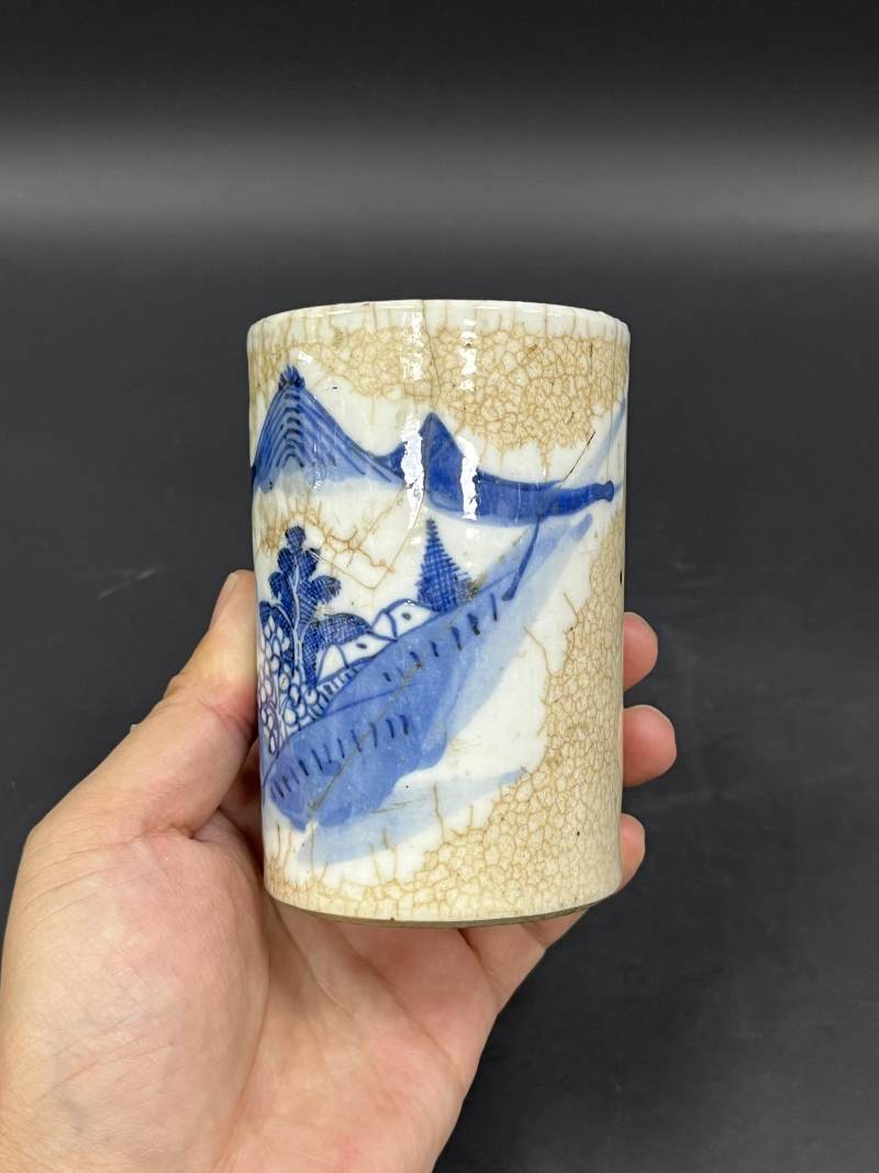清  青花、仿哥釉青花、青釉瓷器四件 - 图25
