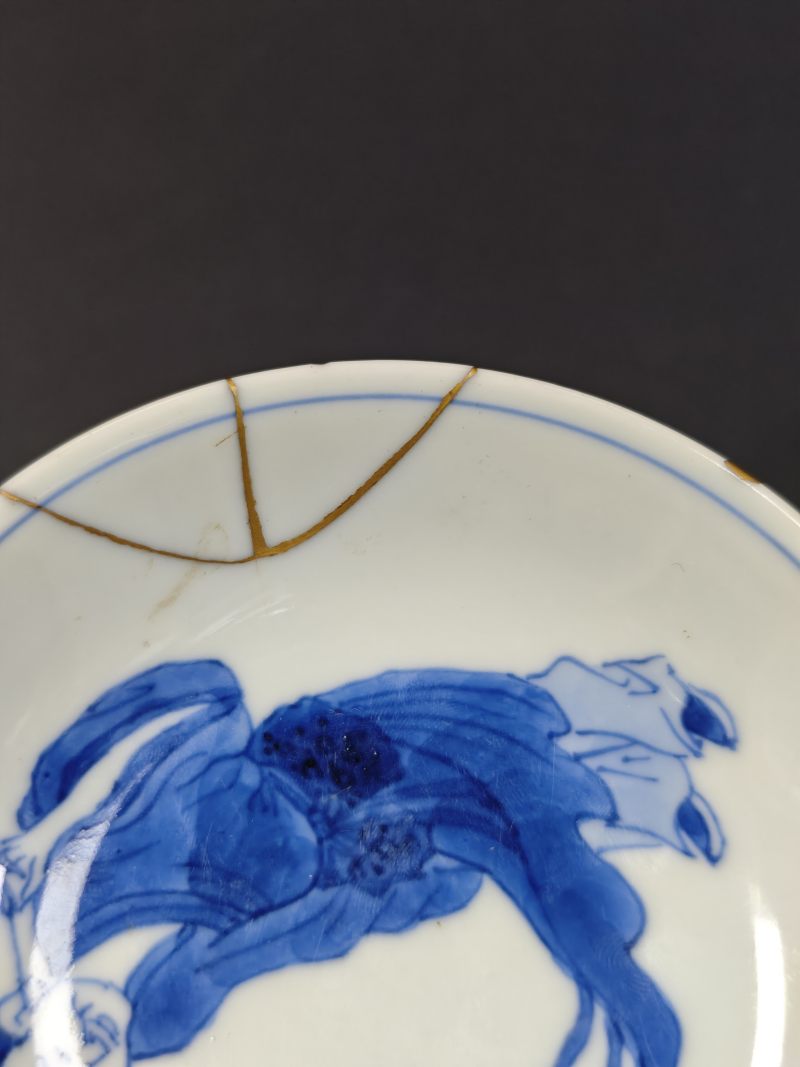 明末清初  青花人物纹盘一对 - 图8