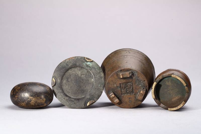 清  铜炉一组四件 - 图7