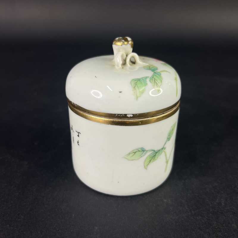 清 粉彩花卉纹温盅 - 图4