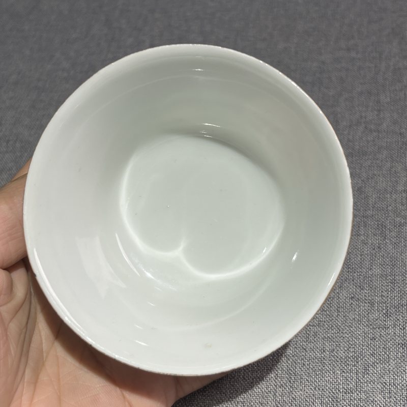 民国天蓝釉轧道开窗山水纹杯一对 - 图13