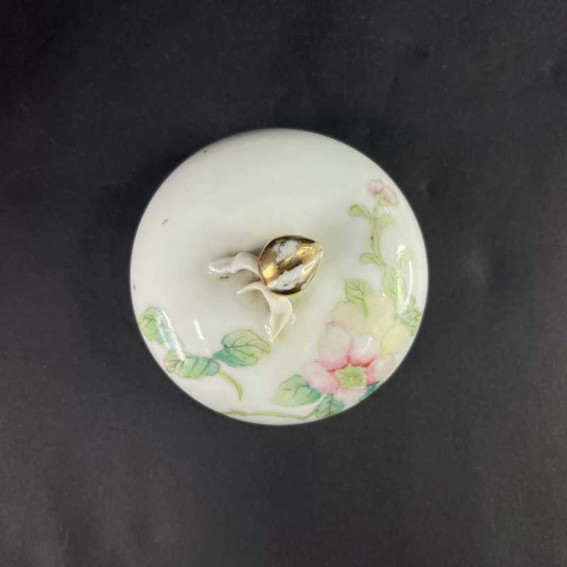 清 粉彩花卉纹温盅 - 图5