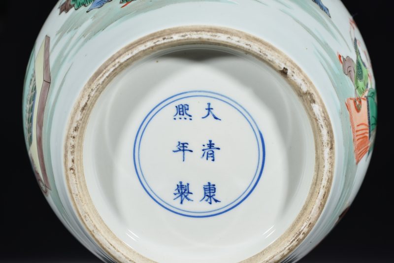 清 粉彩浮雕海水云龙纹小绣墩 - 图2