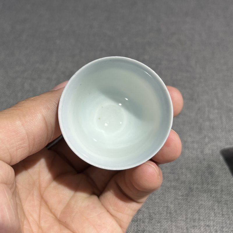 清中期青花鸡心杯一组5只 - 图6