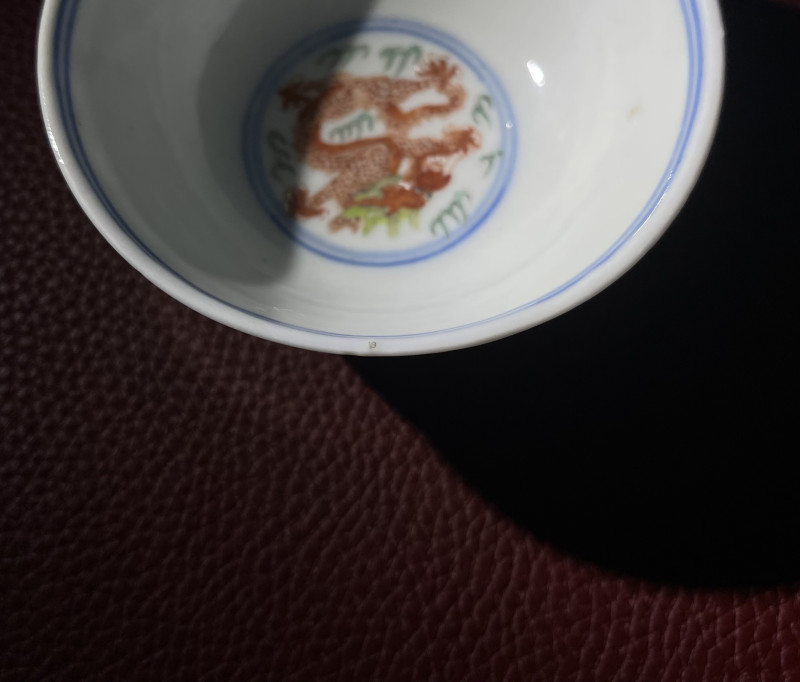 清光绪 五彩龙凤纹茶园 - 图12