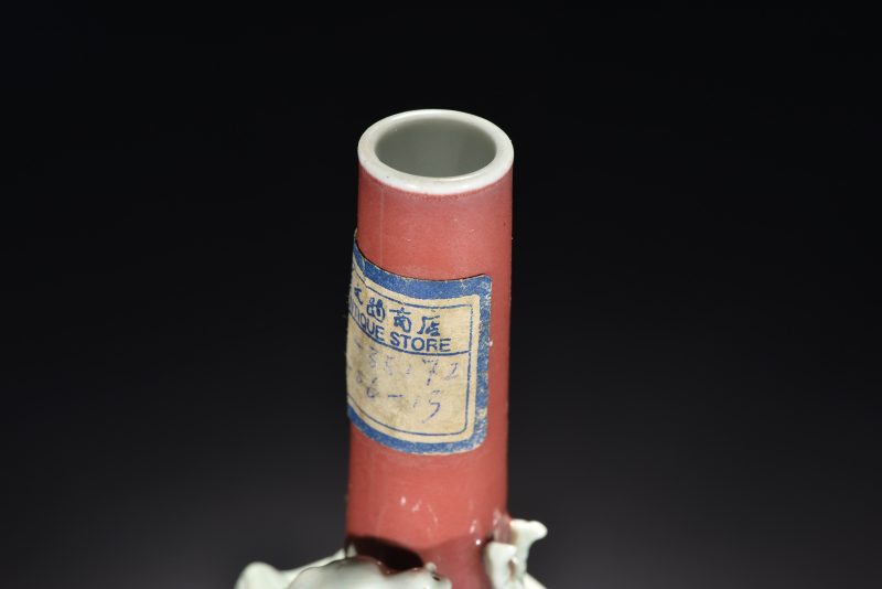 清 豇豆红螭龙纹瓶 - 图4