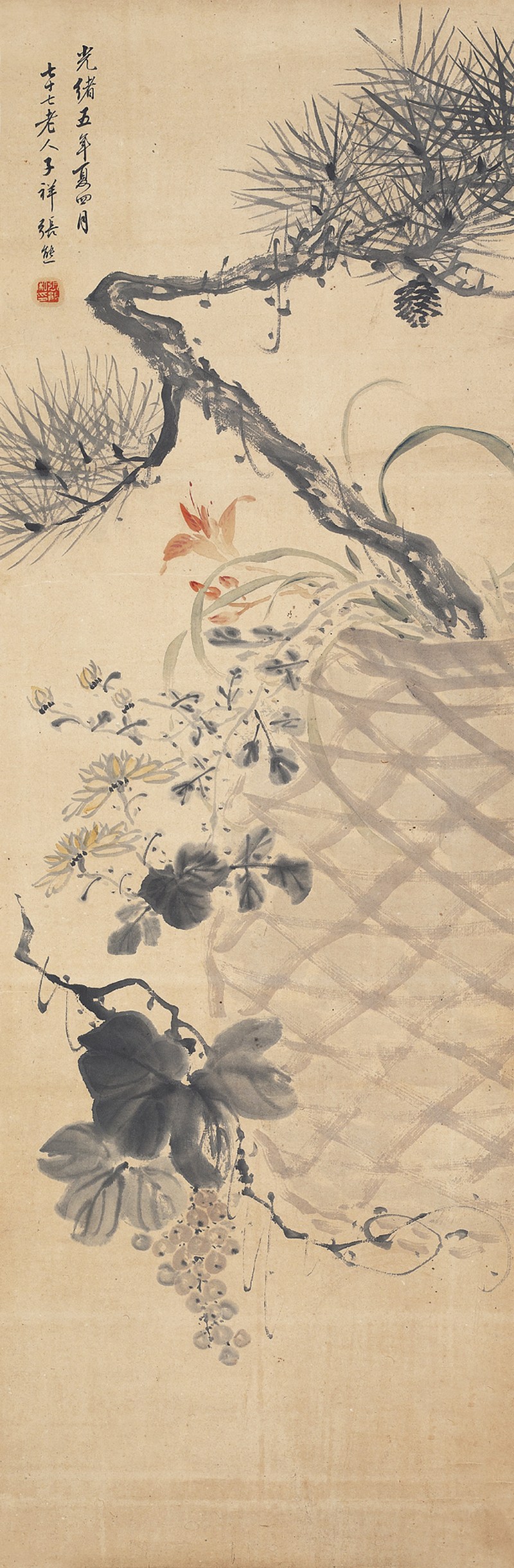 张熊  花卉镜心