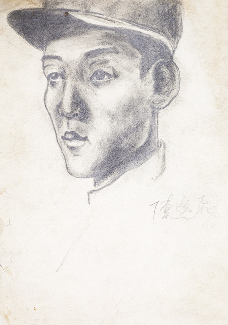 陈逸飞  人物素描镜心