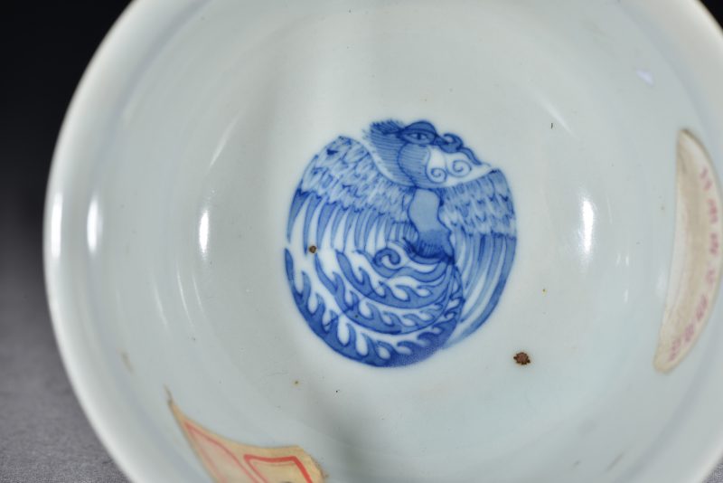清 青花团凤纹碗（2件） - 图13