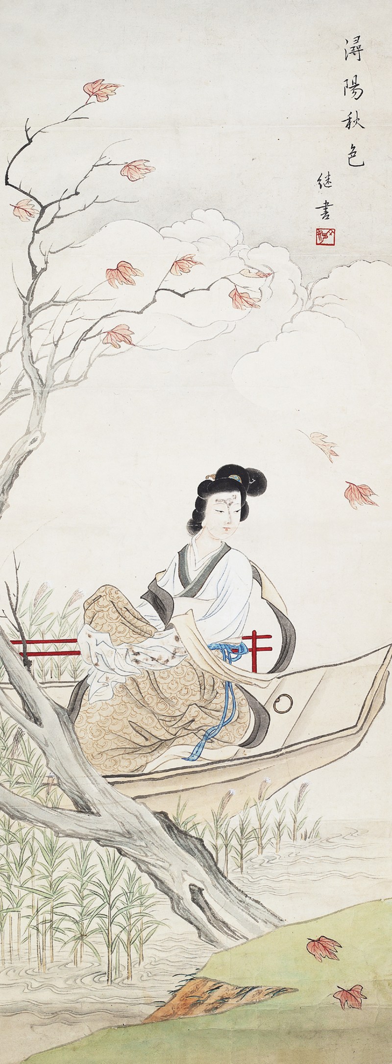 继书  仕女镜心