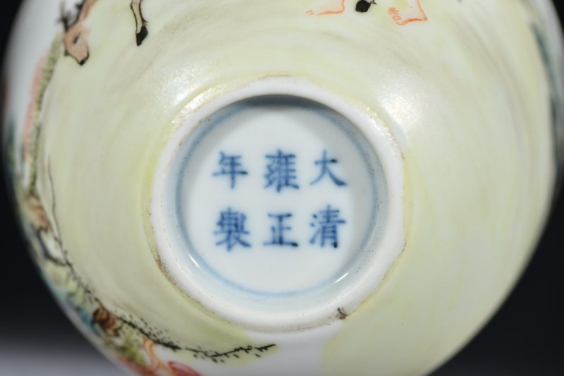 清 粉彩人物杯 - 图8