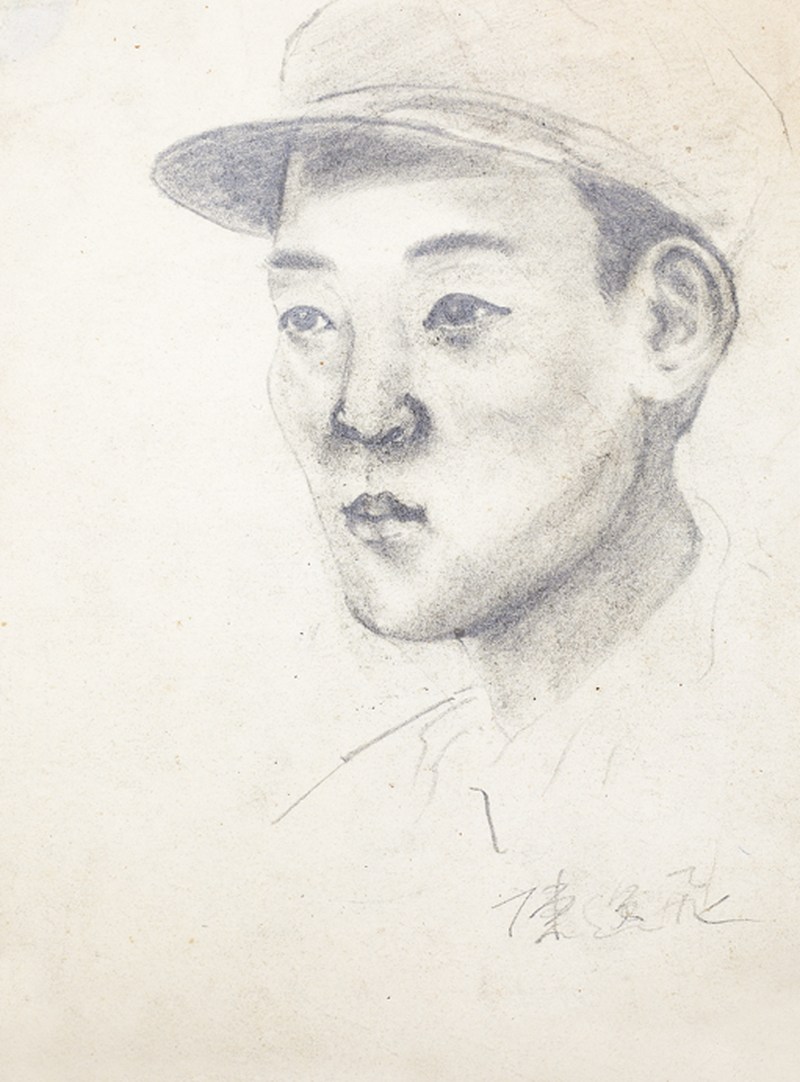 陈逸飞  人物素描镜心