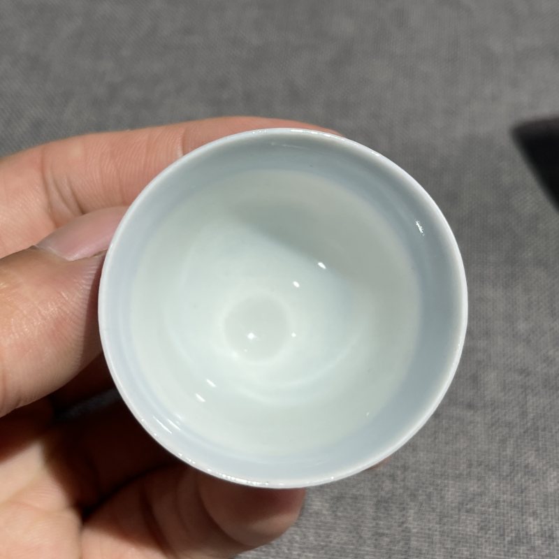 清中期青花鸡心杯一组5只 - 图10