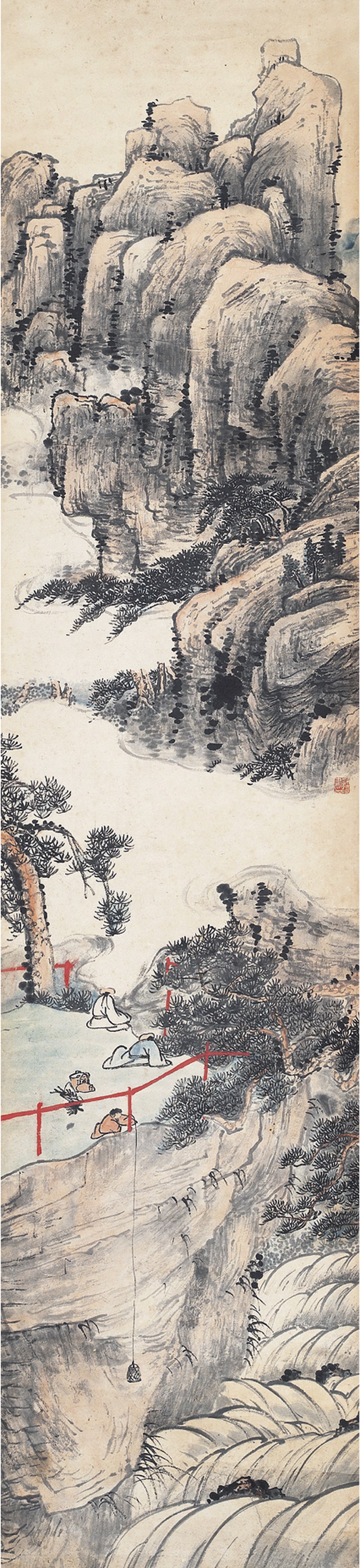 许铸  山水立轴