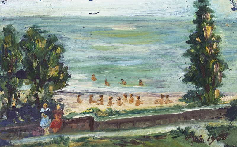 吴作人  盛夏油画镜心