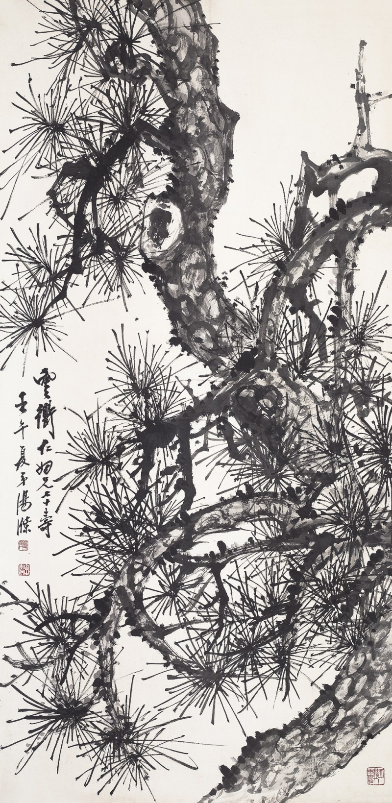汤滌  松树立轴