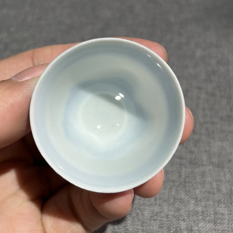 清中期青花鸡心杯一组5只 - 图13