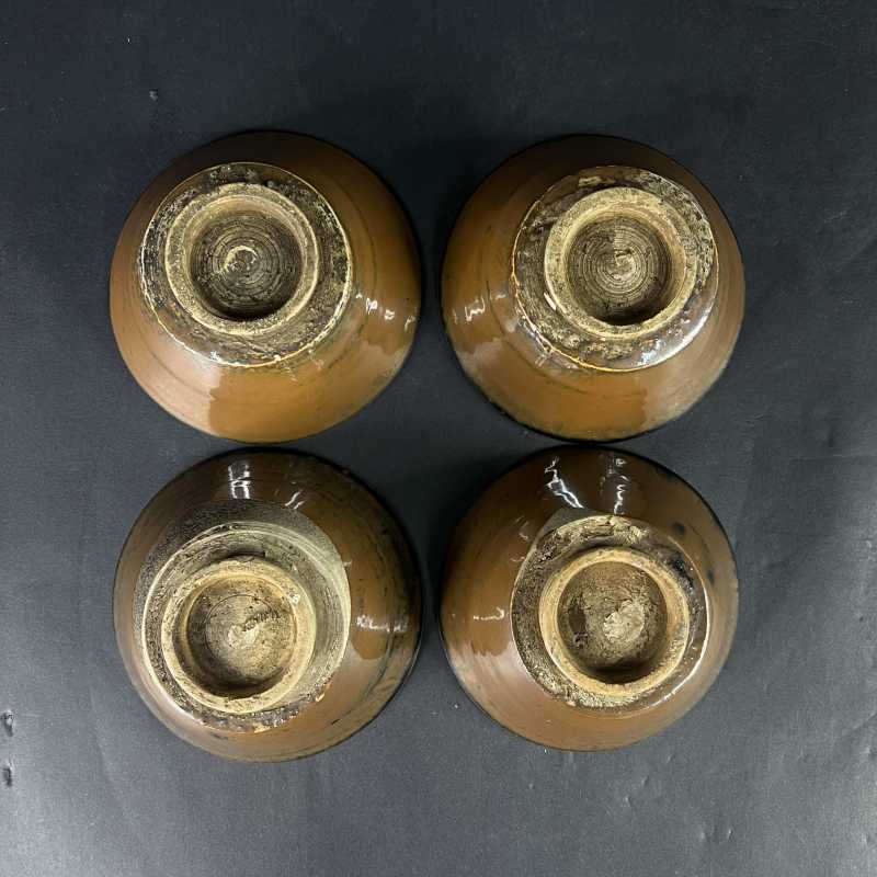 明 酱釉碗四只 - 图3