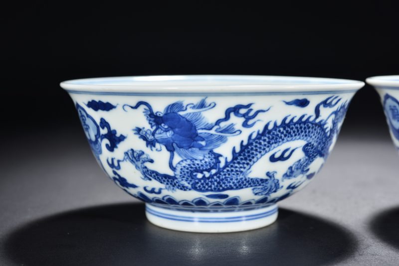 清 青花龙纹碗（2件） - 图5