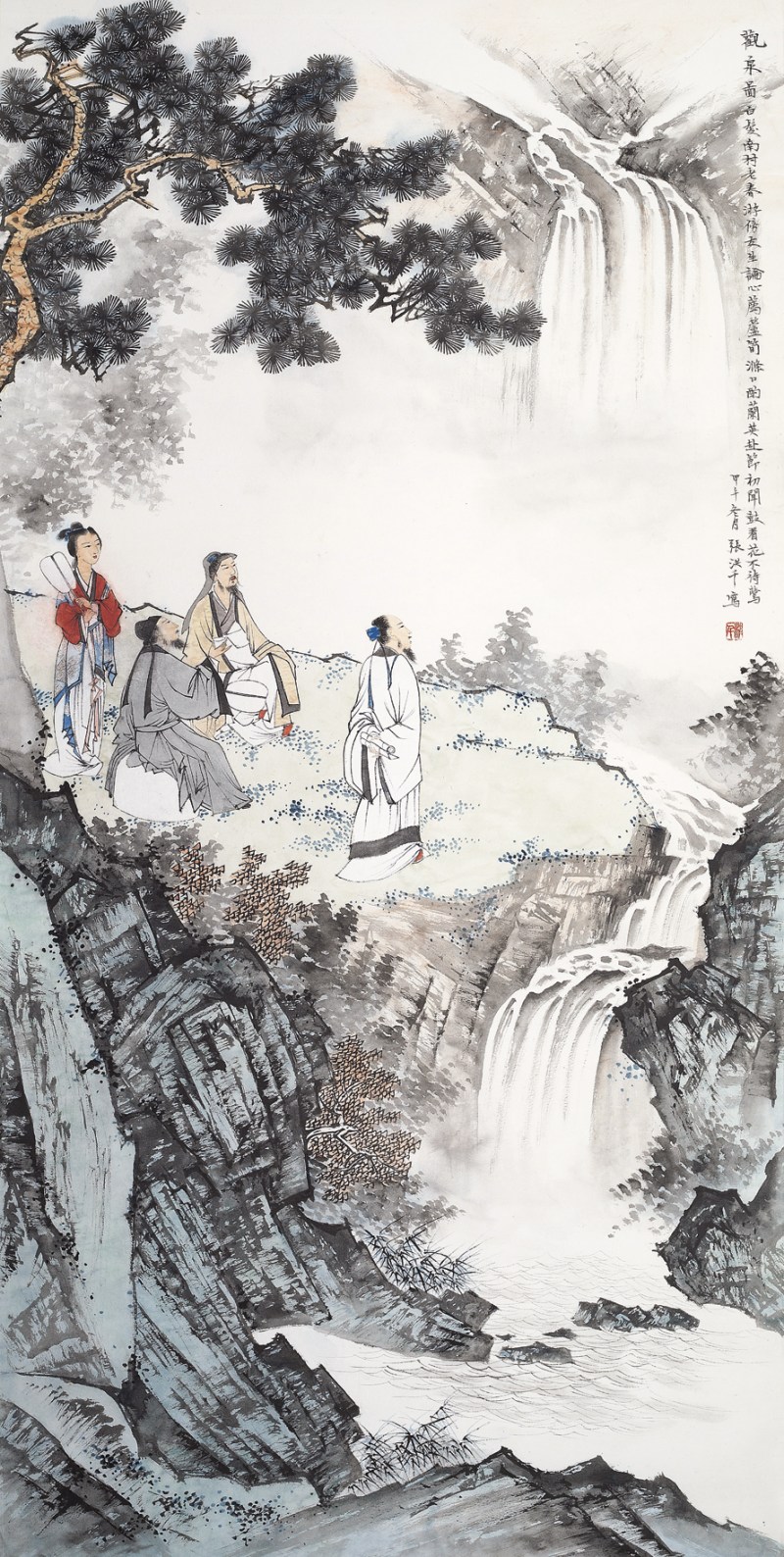 张洪千  人物立轴
